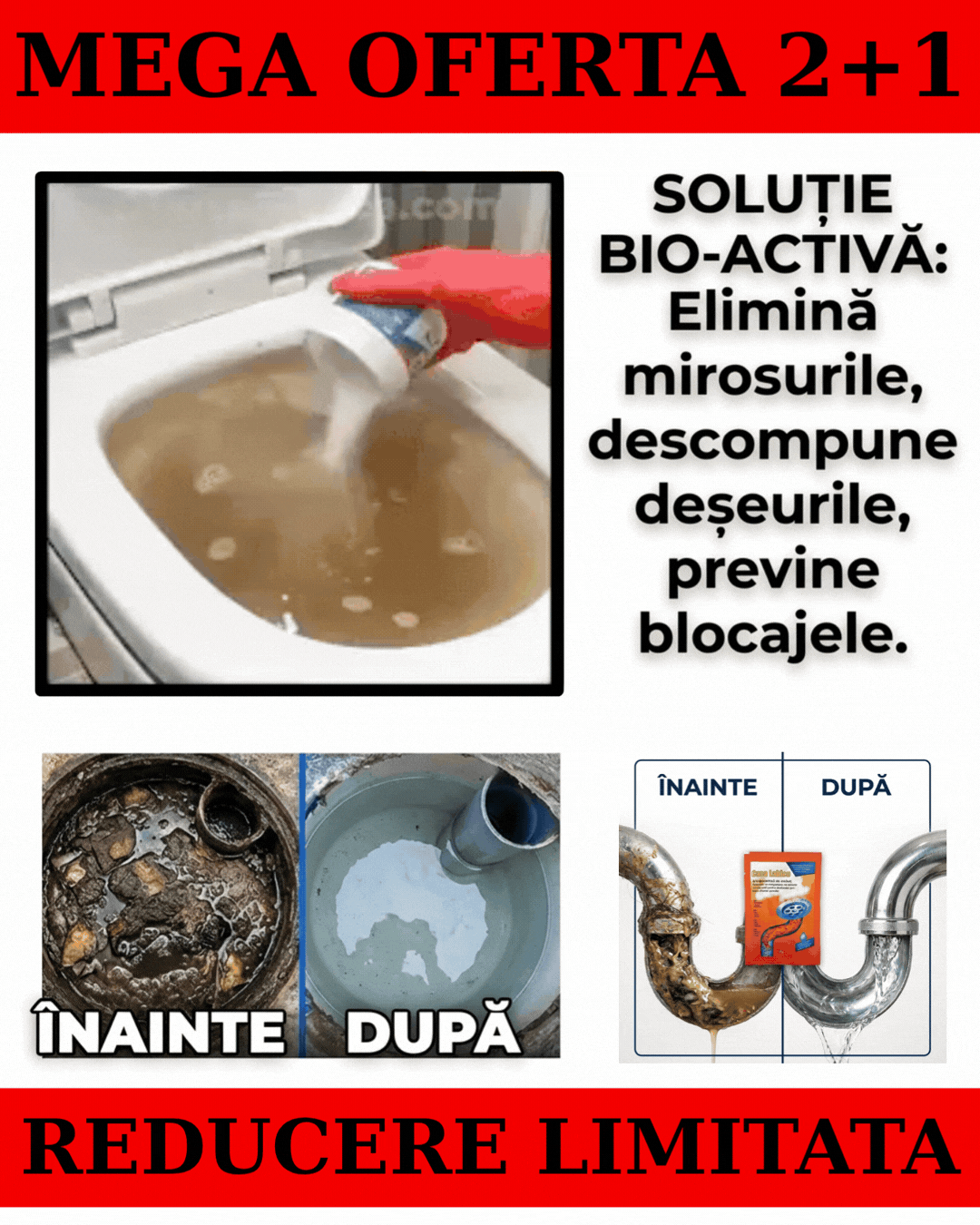 PUDRA FOSA SEPTICA 2+1 GRATIS OFERTA LUNII